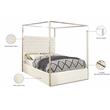 Meridian Furniture Porter Tufted Velvet Queen Bed in White
