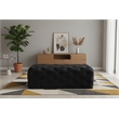 Meridian Furniture Casey Button Tufted Black Velvet Ottoman and Bench