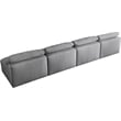 Meridian Furniture Serene Deluxe Cream Linen Fabric Modular Armless Sofa