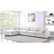 Meridian Furniture Serene Cream Durable Linen Fabric Modular Sectional