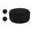 Meridian Furniture Addison Button Tufted Black Velvet Ottoman and Bench