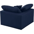 Meridian Furniture Serene Navy Durable Linen Fabric Deluxe Corner Chair
