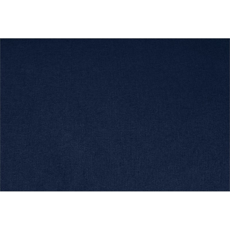 Meridian Furniture Serene Navy Durable Linen Fabric Deluxe Ottoman