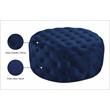 Meridian Furniture Addison Button Tufted Navy Velvet Ottoman and Bench
