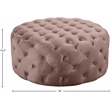 Meridian Furniture Addison Button Tufted Pink Velvet Ottoman and Bench