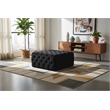 Meridian Furniture Ariel Button Tufted Black Velvet Ottoman and Bench
