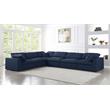 Meridian Furniture Serene Navy Durable Linen Fabric Modular Sectional