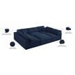 Meridian Furniture Serene Navy Durable Linen Fabric Modular Sectional