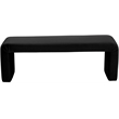 Meridian Furniture Minimalist Black Velvet Bench
