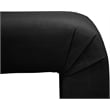 Meridian Furniture Minimalist Black Velvet Bench