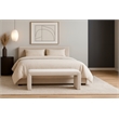 Meridian Furniture Minimalist Cream Velvet Bench