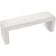 Meridian Furniture Minimalist Cream Velvet Bench