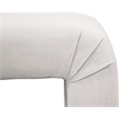 Meridian Furniture Minimalist Cream Velvet Bench