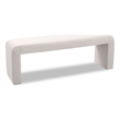 Meridian Furniture Minimalist Cream Velvet Bench