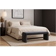 Meridian Furniture Minimalist Gray Velvet Bench
