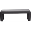 Meridian Furniture Minimalist Gray Velvet Bench