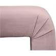 Meridian Furniture Minimalist Pink Velvet Bench