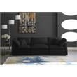 Meridian Furniture Plush Standard Black Velvet Modular Sofa