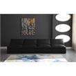 Meridian Furniture Plush Standard Black Velvet Modular Armless Sofa