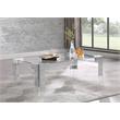 Meridian Furniture Casper Rectangular Glass Top Coffee Table in Chrome