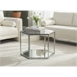 Meridian Furniture Sei Modular Stainless Steel and Glass Coffee Table