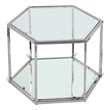 Meridian Furniture Sei Modular Stainless Steel and Glass Coffee Table