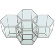 Meridian Furniture Sei Modular Stainless Steel and Glass 4 Piece Coffee Table