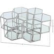 Meridian Furniture Sei Modular Stainless Steel and Glass 7 Piece Coffee Table