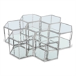 Meridian Furniture Sei Modular Stainless Steel and Glass 7 Piece Coffee Table
