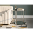 Meridian Furniture Sei Modular Stainless Steel and Glass End Table