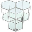Meridian Furniture Sei Modular Stainless Steel and Glass 3 Piece End Table
