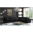 Meridian Furniture Plush Standard Black Velvet Modular Sectional