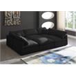 Meridian Furniture Plush Standard Black Velvet Modular Sectional