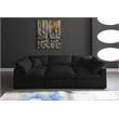 Meridian Furniture Plush Standard Black Velvet Modular Sectional