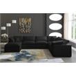 Meridian Furniture Plush Standard Black Velvet Modular Sectional