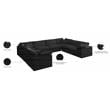 Meridian Furniture Plush Standard Black Velvet Modular Sectional