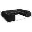 Meridian Furniture Plush Standard Black Velvet Modular Sectional