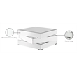 Meridian Furniture Haven Stacked Design Mirrored Coffee Table