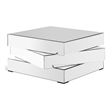 Meridian Furniture Haven Stacked Design Mirrored Coffee Table