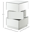 Meridian Furniture Haven Stacked Design Mirrored End Table