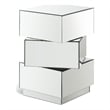 Meridian Furniture Haven Stacked Design Mirrored End Table