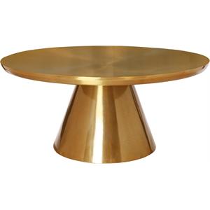Meridian Furniture Martini 36&quot Iron Coffee Table in Brushed Gold