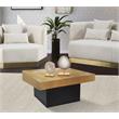 Meridian Furniture Palladium Textured Metal Coffee Table in Gold