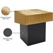 Meridian Furniture Palladium Textured Metal End Table in Gold