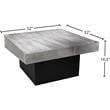 Meridian Furniture Palladium Textured Metal Coffee Table in Chrome