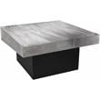 Meridian Furniture Palladium Textured Metal Coffee Table in Chrome