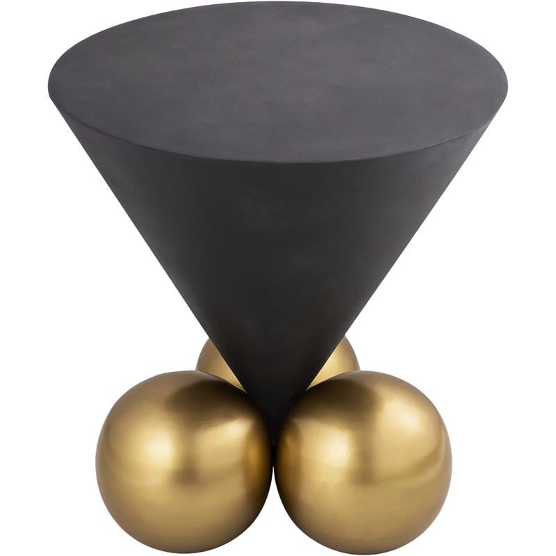 Meridian Furniture Naples Cement Textured Top End Table
