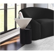 Meridian Furniture Damon White Metal Top End Table with Matte Black Metal Base