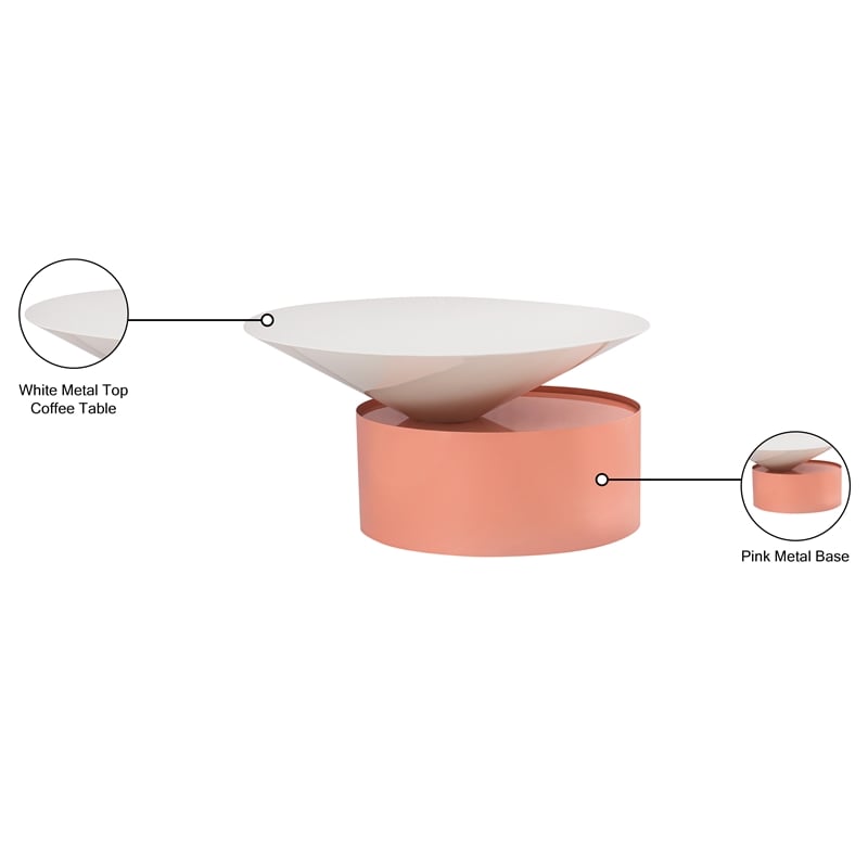 Meridian Furniture Damon Coffee Table - Pink Meridian Furniture Damon Coffee Table - Pink