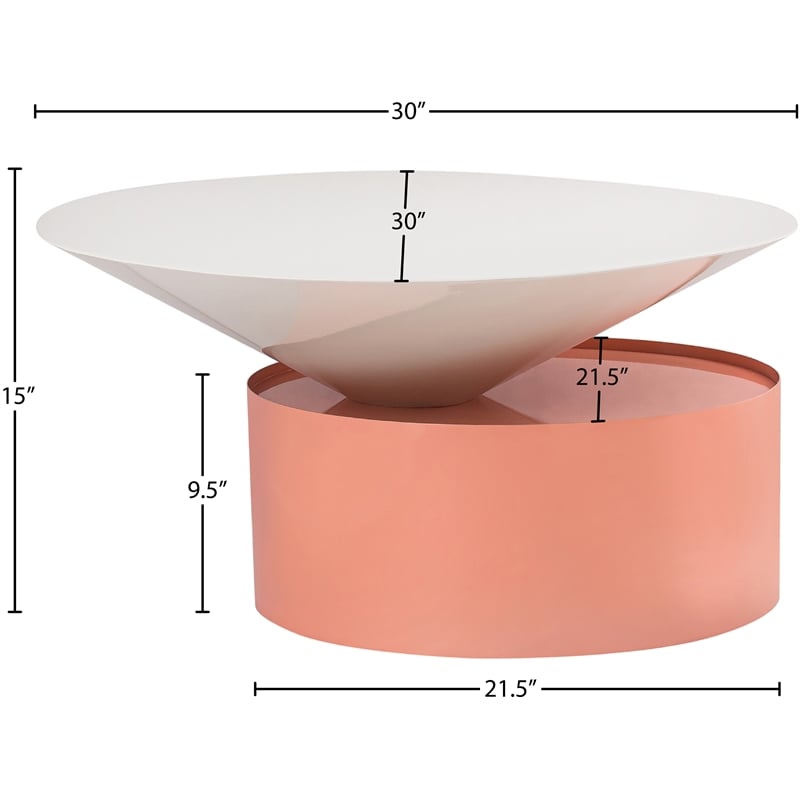 Meridian Furniture Damon Coffee Table - Pink Meridian Furniture Damon Coffee Table - Pink